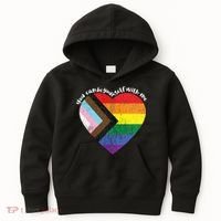 Pride Safe Space Heart LGBTQ+ You Can Be Yourself With Me Kids Hoodie thumb 0