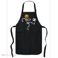 Pumpkin Skeleton Soccer Player Halloween Soccer Apron thumb 0