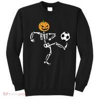 Pumpkin Skeleton Soccer Player Halloween Soccer Sweatshirt thumb 0