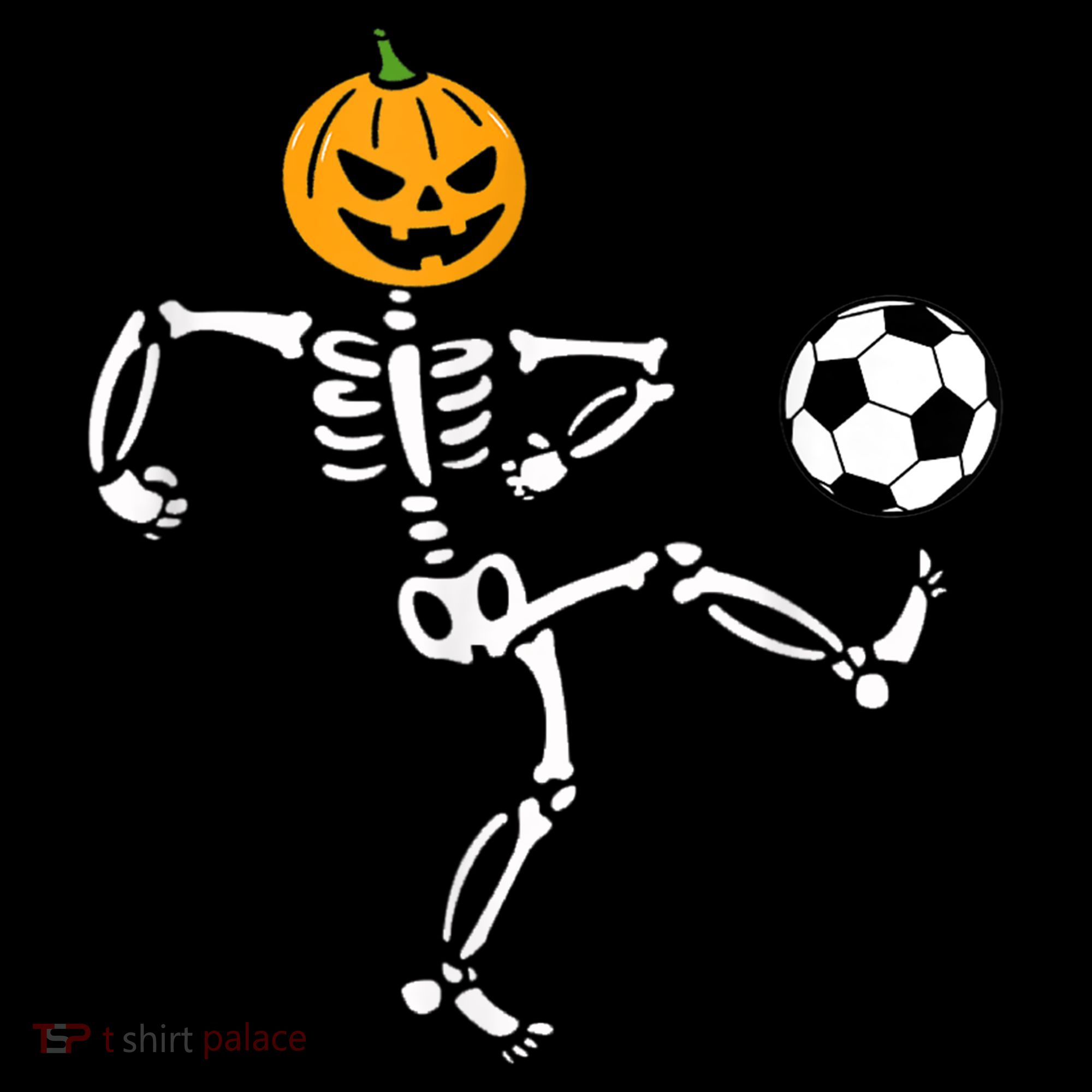 Pumpkin Skeleton Soccer Player Halloween Soccer Women's Hoodie