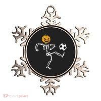 Pumpkin Skeleton Soccer Player Halloween Soccer Ornament thumb 0
