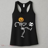 Pumpkin Skeleton Soccer Player Halloween Soccer Women's Tank Top thumb 3