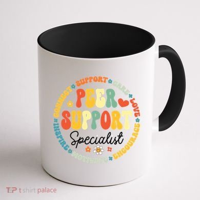 Peer Support Specialist Life Appreciation Week School Coffee Mug back