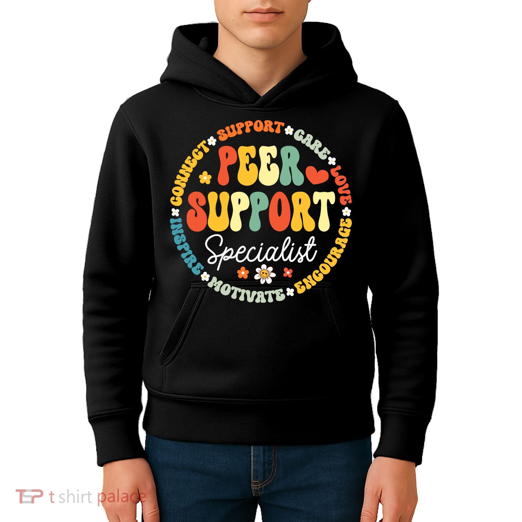 Peer Support Specialist Life Appreciation Week School Kids Hoodie