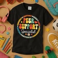 Peer Support Specialist Life Appreciation Week School Kids T-Shirt thumb 3