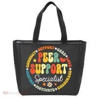 Peer Support Specialist Life Appreciation Week School Tote Bag thumb 0