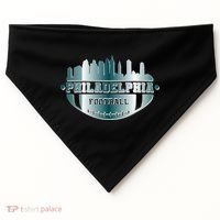 Philadelphia Skyline Shaped Into Football USA-Made Doggie Bandana thumb 0