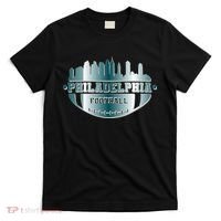 Philadelphia Skyline Shaped Into Football T-Shirt thumb 0