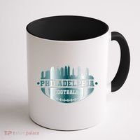 Philadelphia Skyline Shaped Into Football Coffee Mug thumb 1