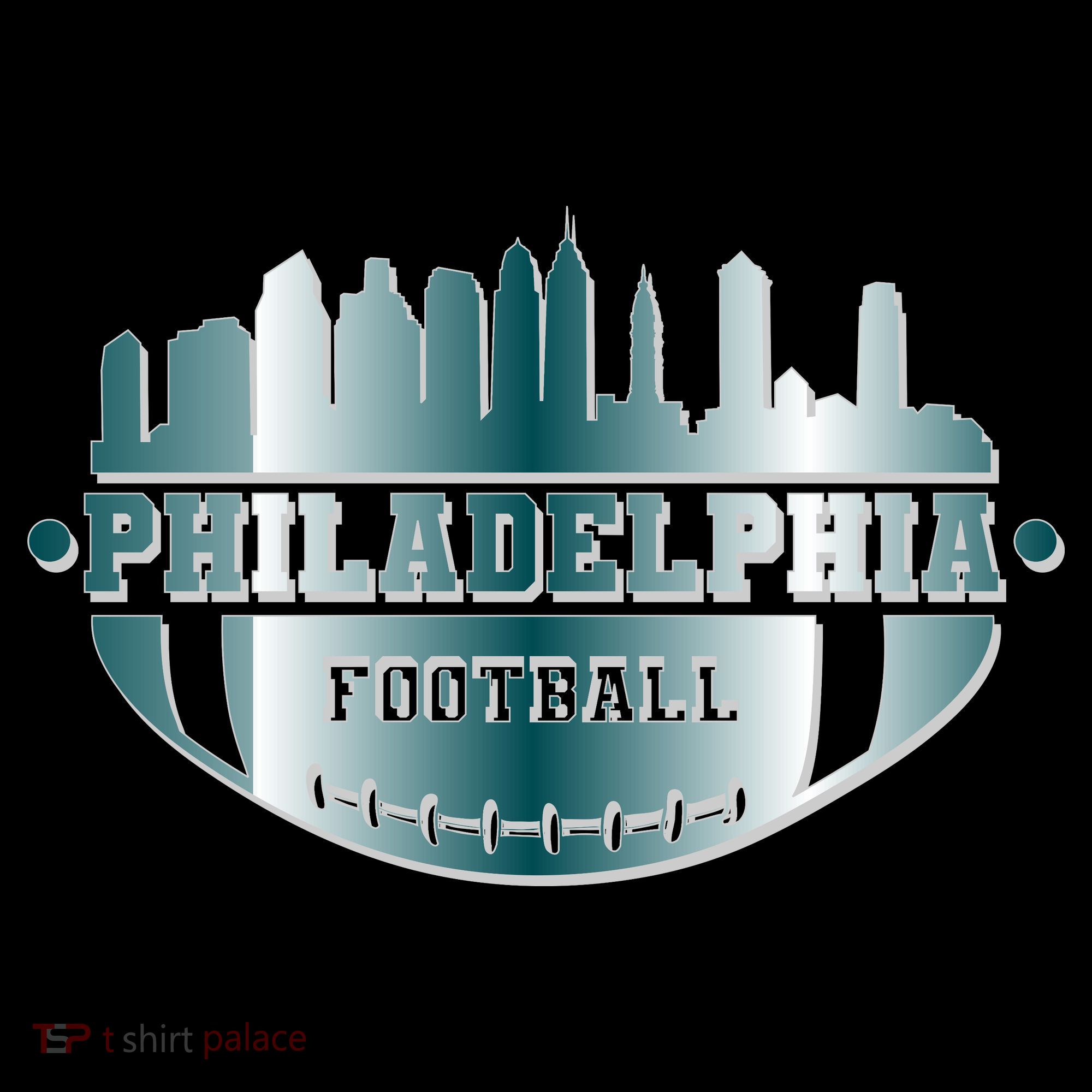 Philadelphia Skyline Shaped Into Football Coffee Mug