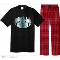 Philadelphia Skyline Shaped Into Football Pajama Set thumb 0