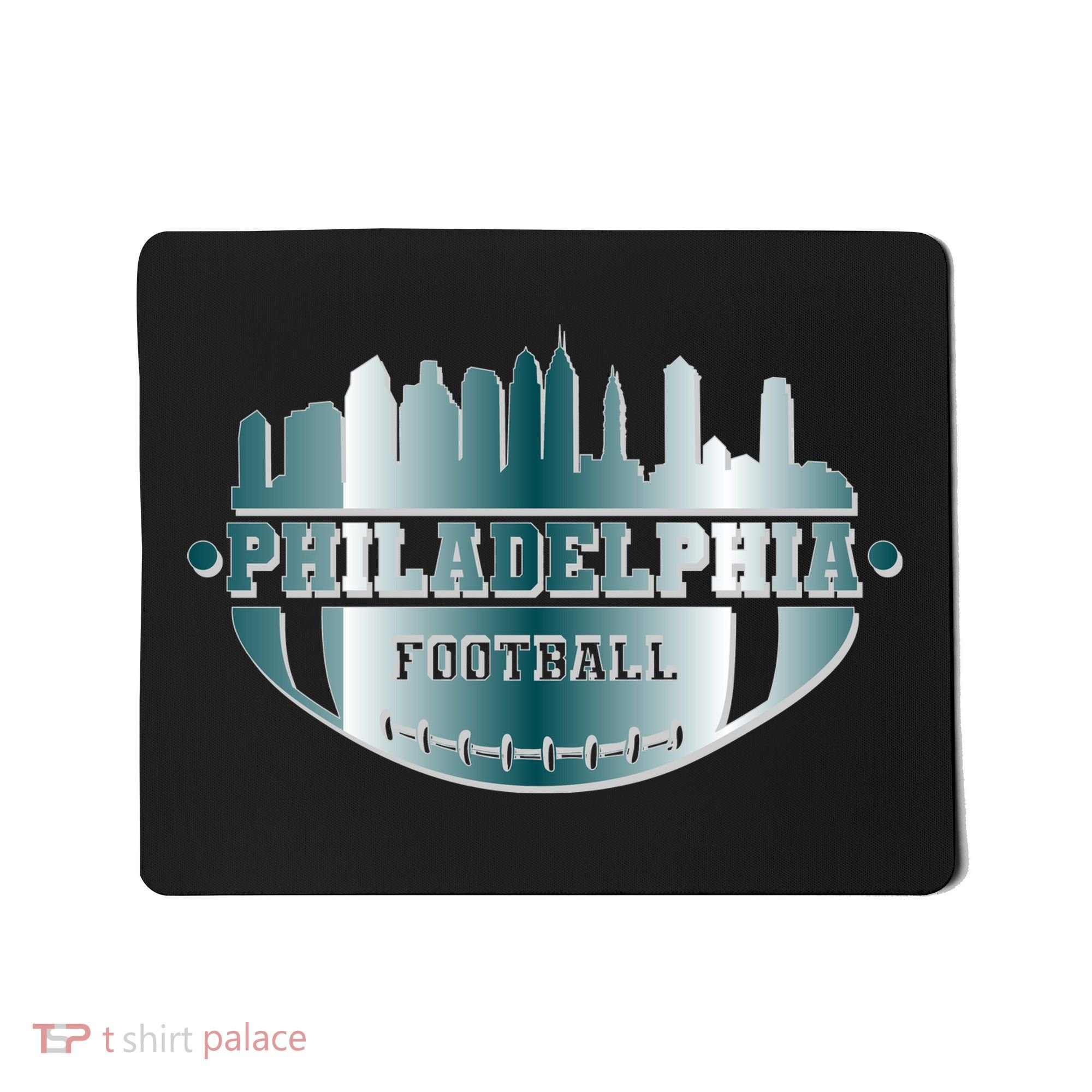Philadelphia Skyline Shaped Into Football Mousepad
