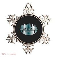 Philadelphia Skyline Shaped Into Football Ornament thumb 0
