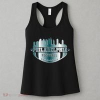 Philadelphia Skyline Shaped Into Football Women's Tank Top thumb 3