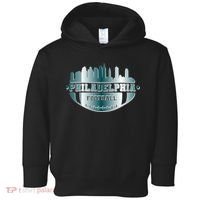 Philadelphia Skyline Shaped Into Football Toddler Hoodie thumb 0