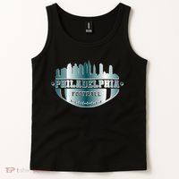 Philadelphia Skyline Shaped Into Football Tank Top thumb 2