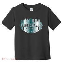 Philadelphia Skyline Shaped Into Football Toddler T-Shirt thumb 0