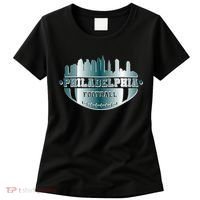 Philadelphia Skyline Shaped Into Football Women's T-Shirt thumb 0