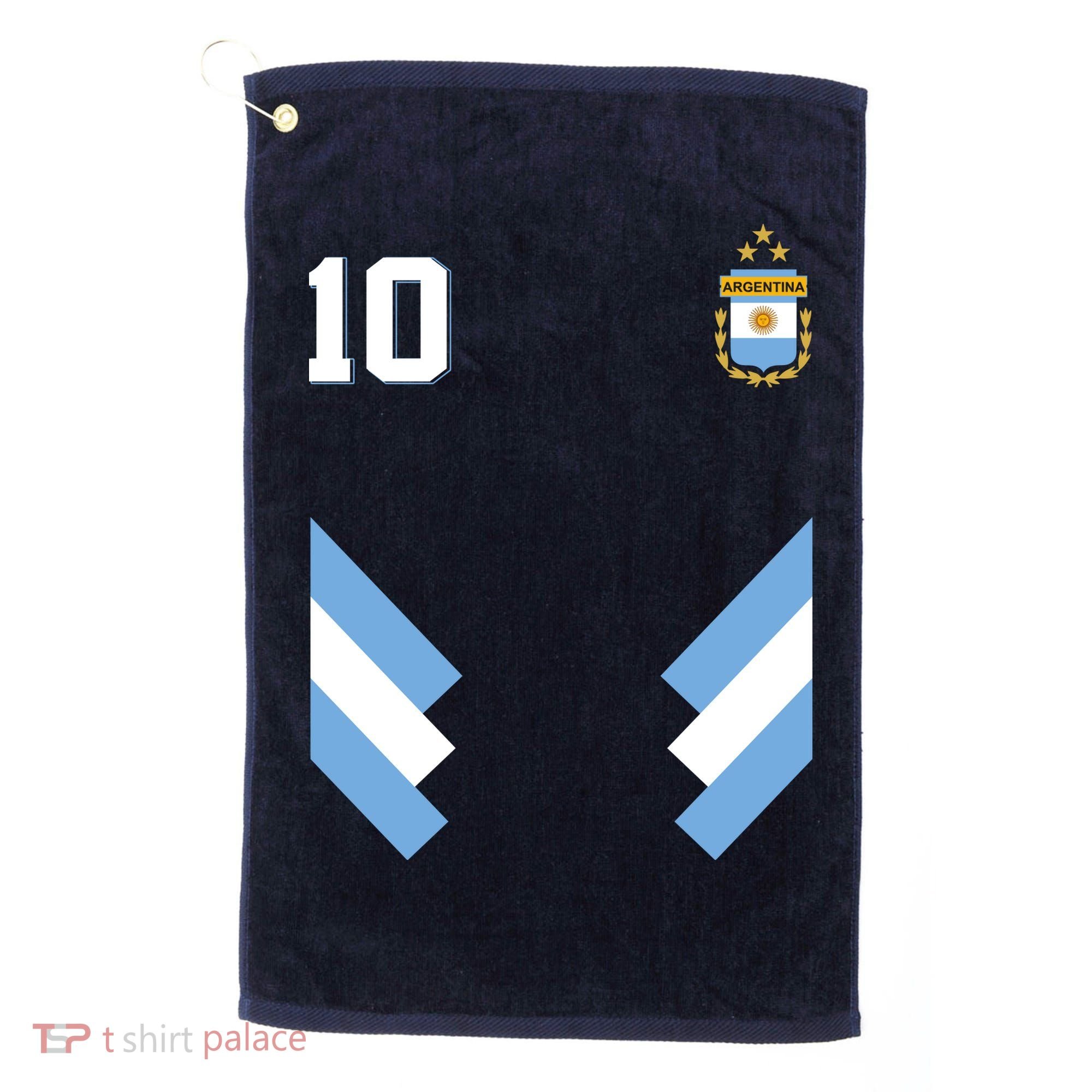 Pro Soccer Specialists #10 Argentina Jersey Soccer Golf Towel