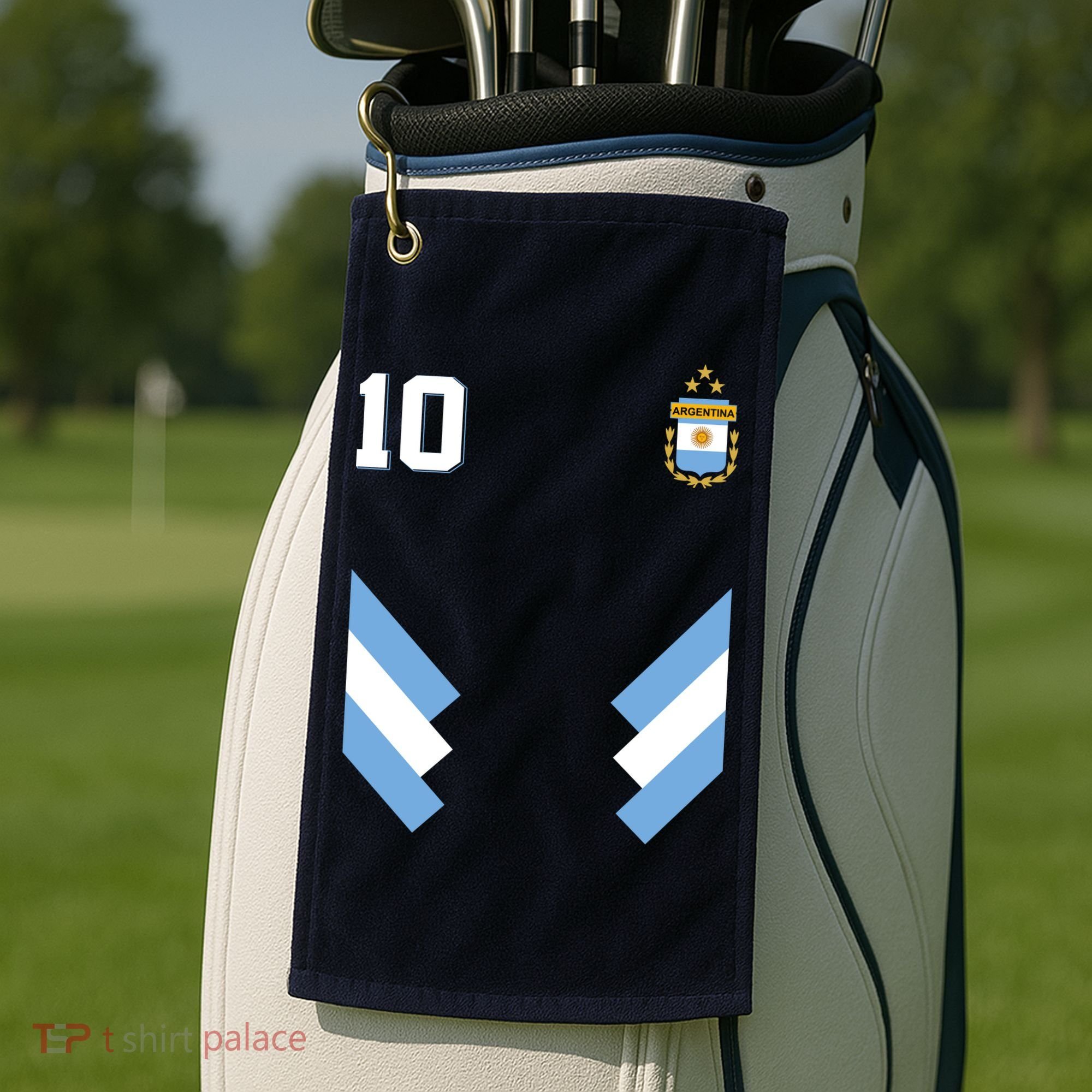 Pro Soccer Specialists #10 Argentina Jersey Soccer Golf Towel