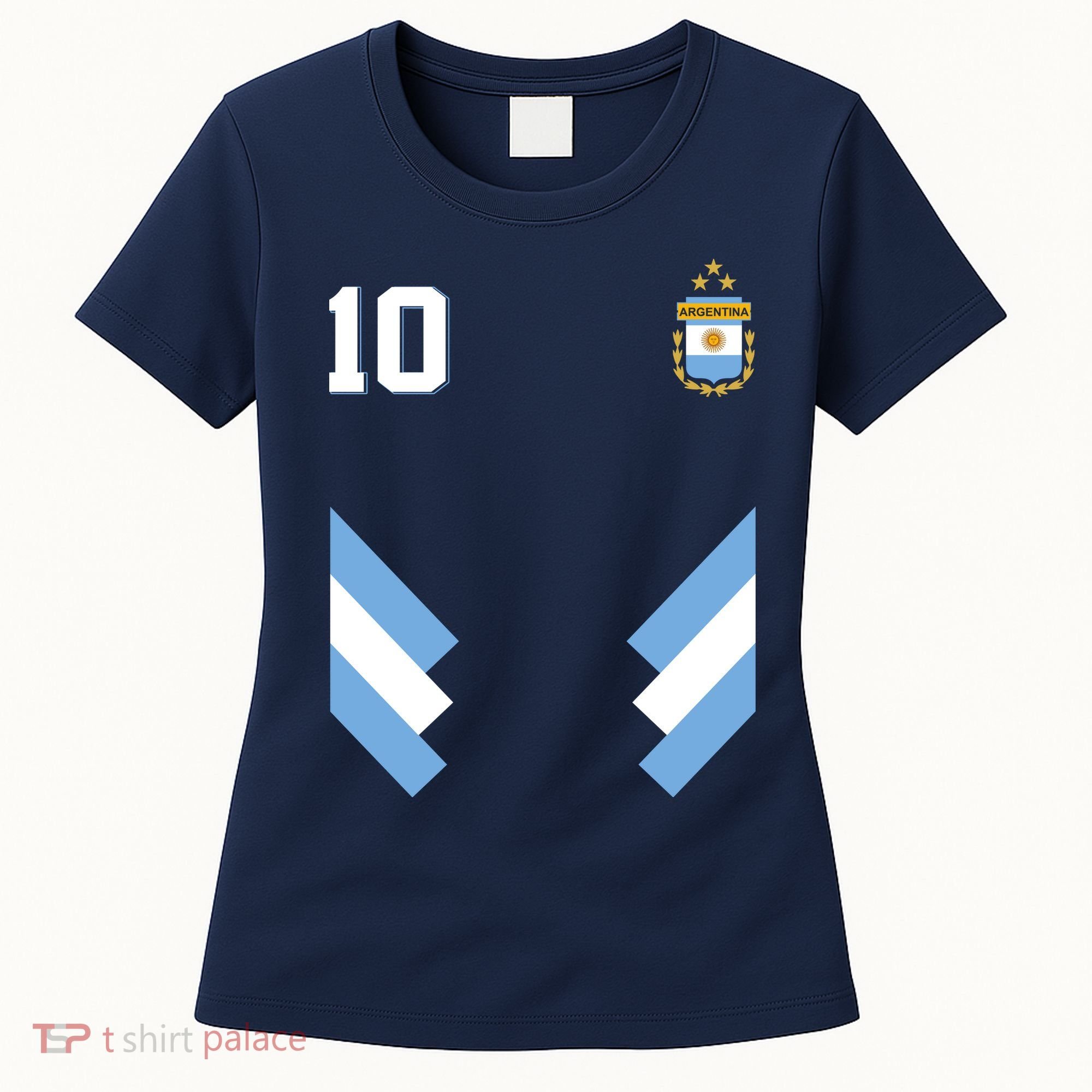 Pro Soccer Specialists #10 Argentina Jersey Soccer Women's T-Shirt