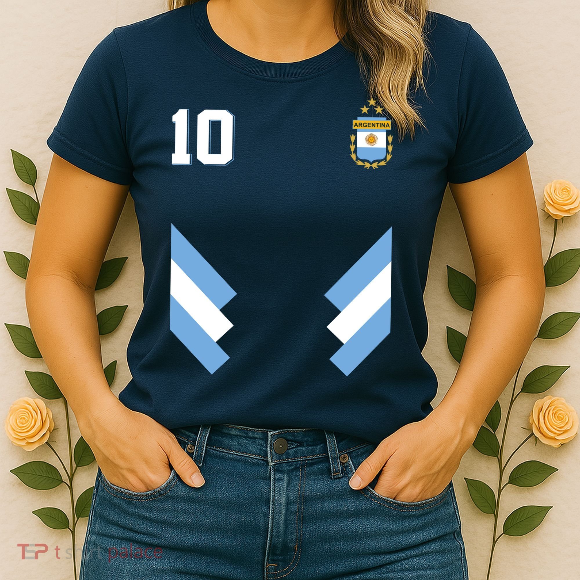 Pro Soccer Specialists #10 Argentina Jersey Soccer Women's T-Shirt