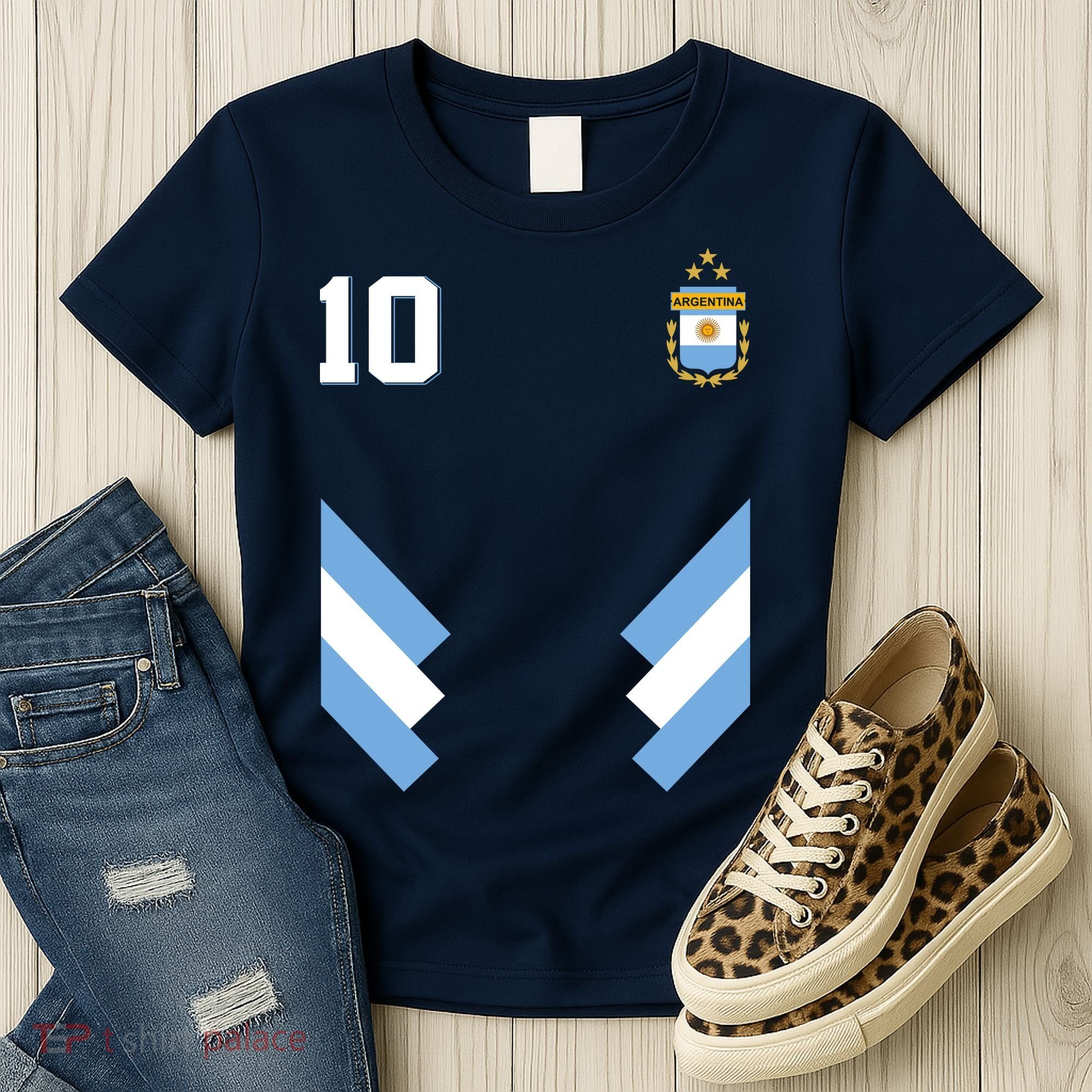 Pro Soccer Specialists #10 Argentina Jersey Soccer Women's T-Shirt
