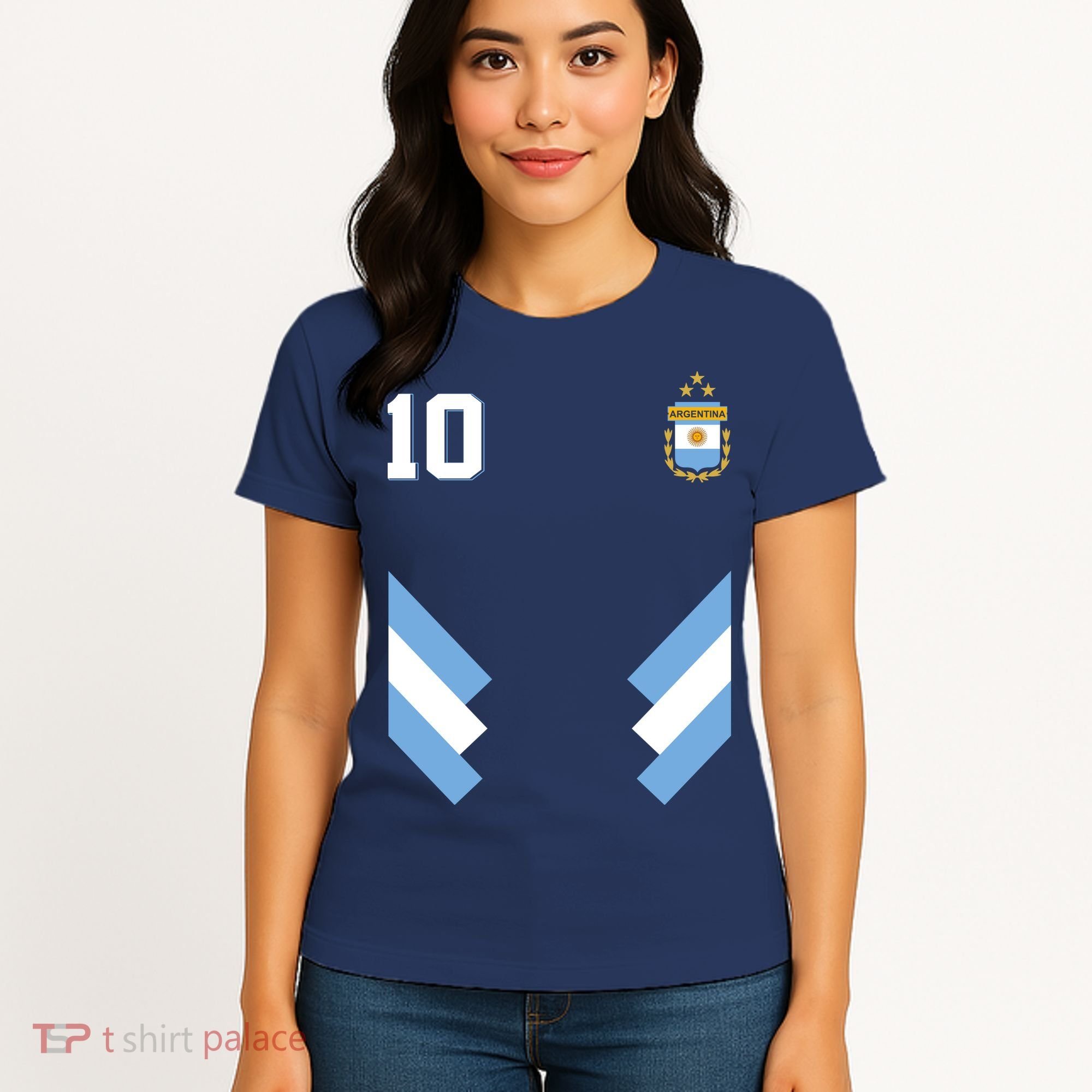 Pro Soccer Specialists #10 Argentina Jersey Soccer Women's T-Shirt