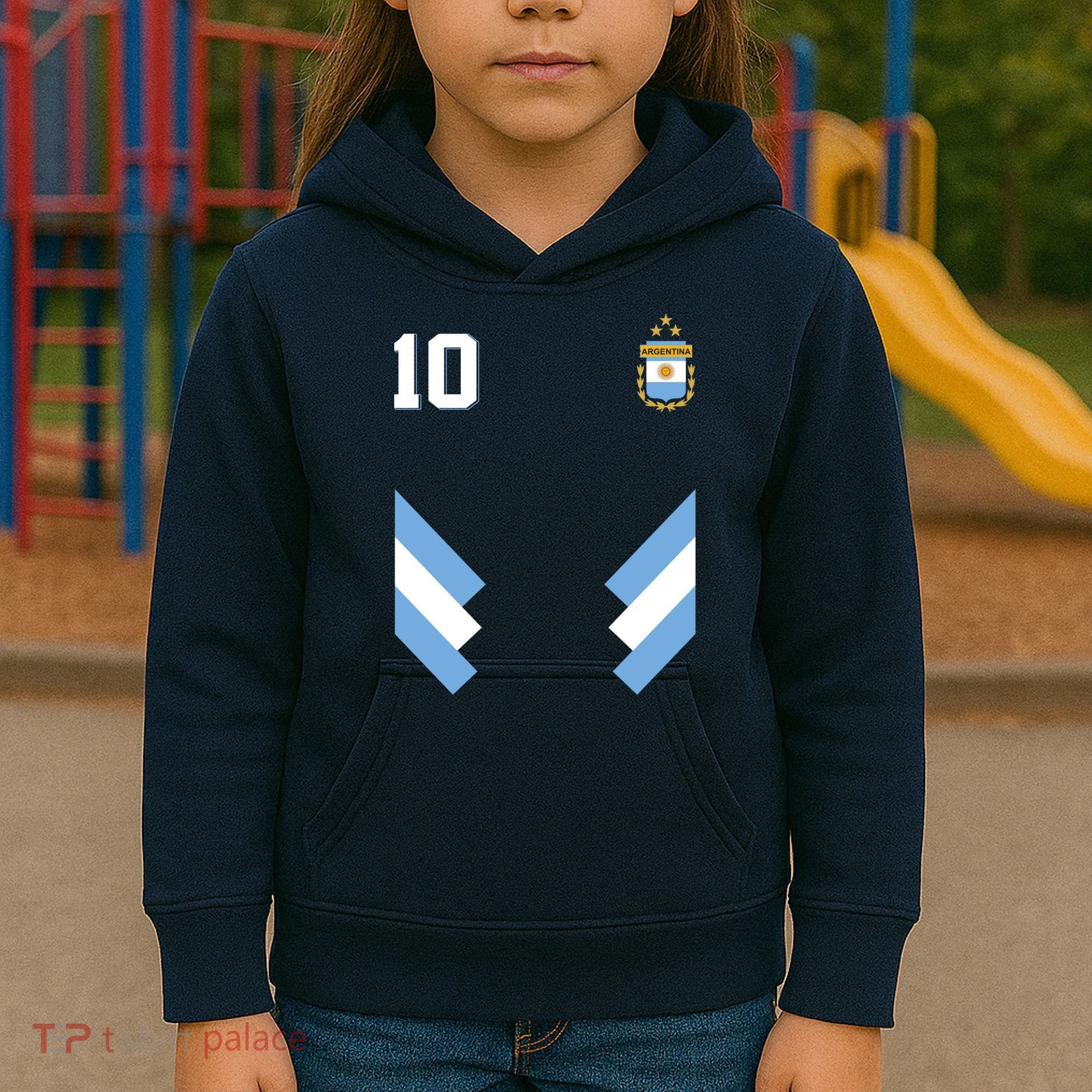 Pro Soccer Specialists #10 Argentina Jersey Soccer Kids Hoodie