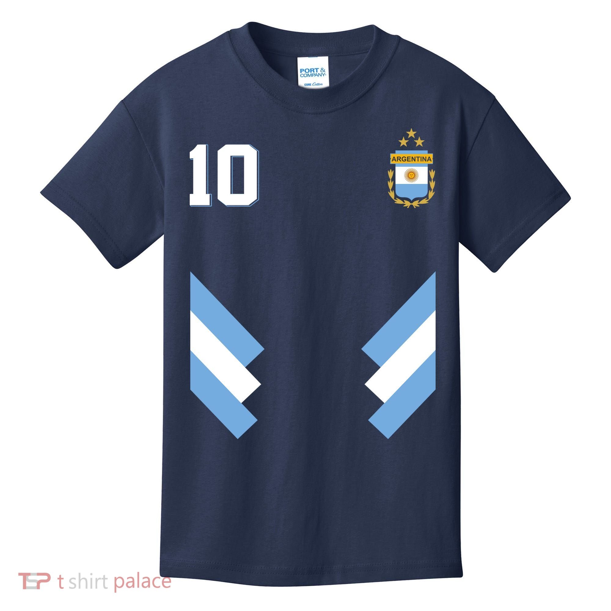 Pro Soccer Specialists #10 Argentina Jersey Soccer Kids T-Shirt