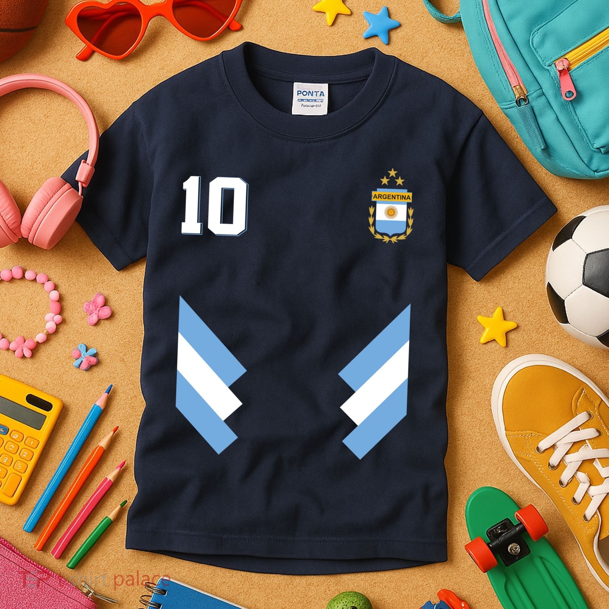 Pro Soccer Specialists #10 Argentina Jersey Soccer Kids T-Shirt