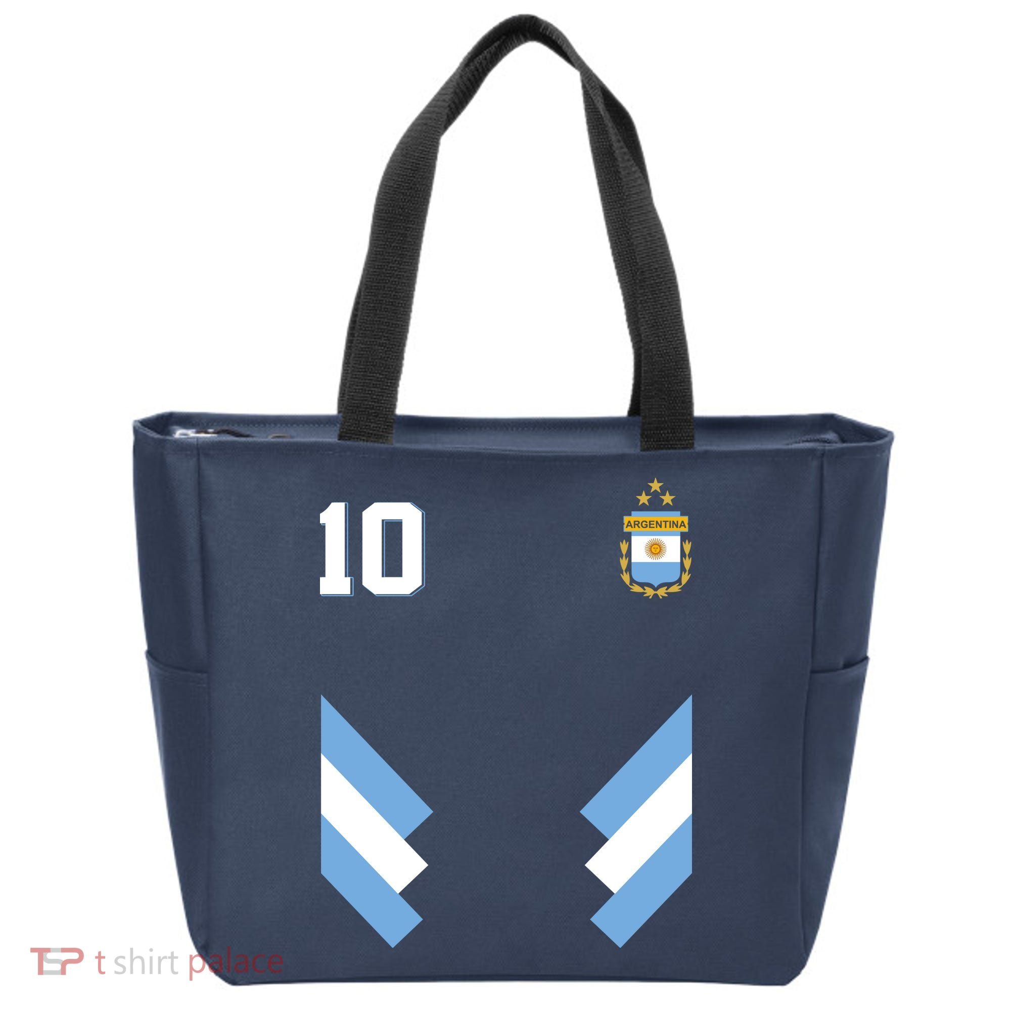 Pro Soccer Specialists #10 Argentina Jersey Soccer Tote Bag