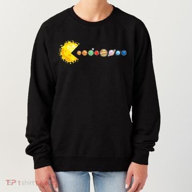 Planetary System Star Eating Planets Sun Funny Astronomy Women's Sweatshirt