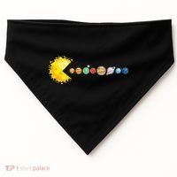 Planetary System Star Eating Planets Sun Funny Astronomy USA-Made Doggie Bandana thumb 0