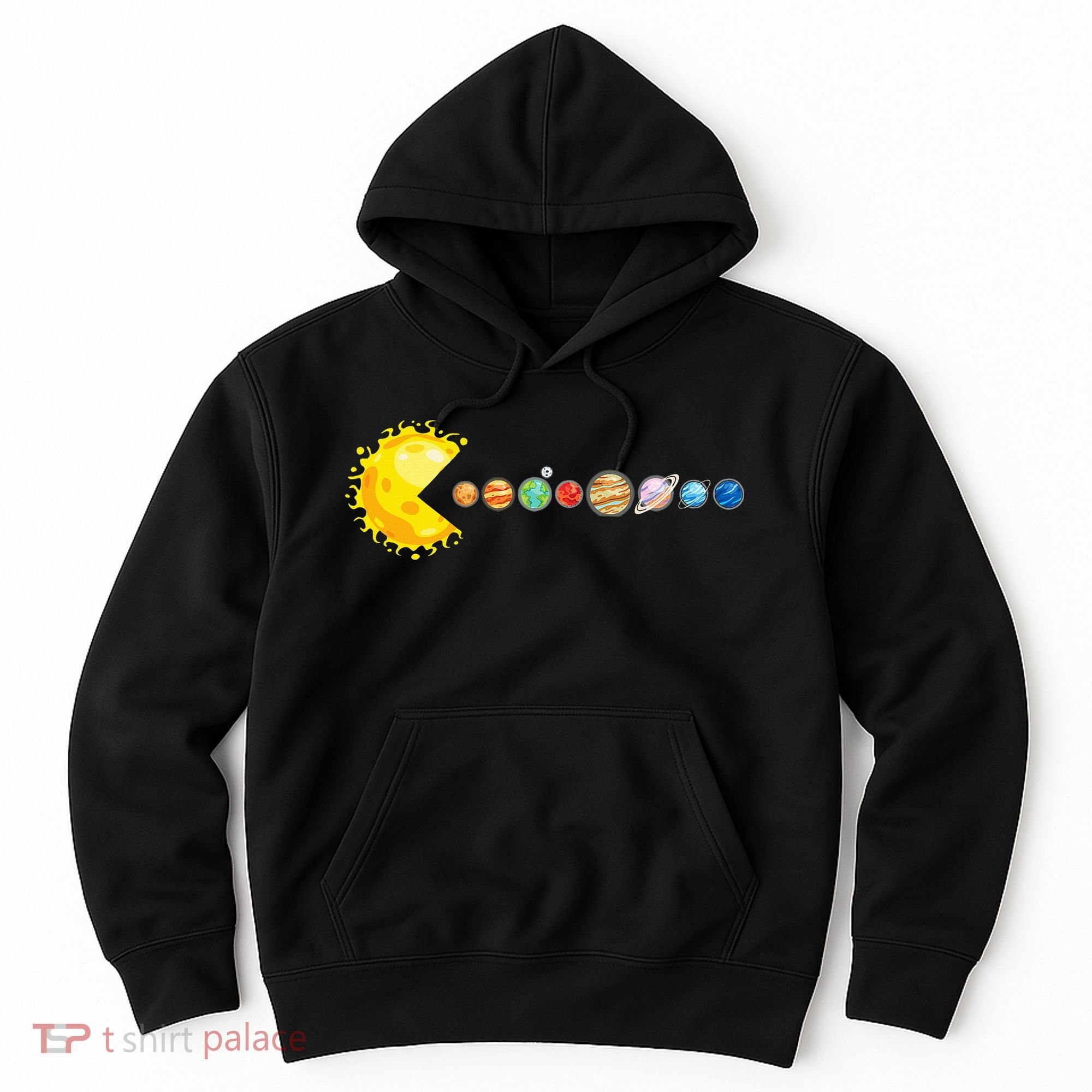 Planetary System Star Eating Planets Sun Funny Astronomy Hoodie