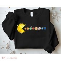 Planetary System Star Eating Planets Sun Funny Astronomy Sweatshirt thumb 2