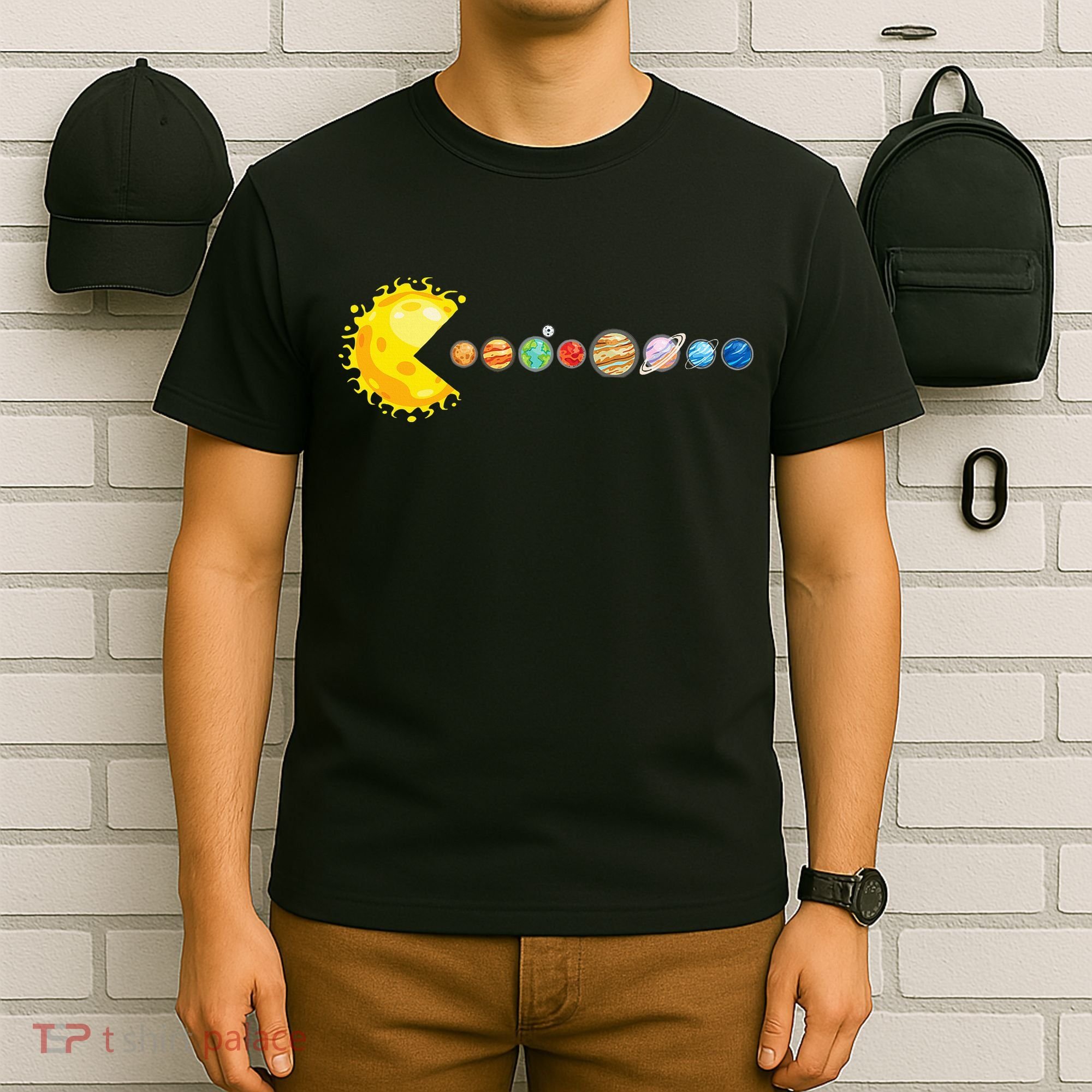 Planetary System Star Eating Planets Sun Funny Astronomy T-Shirt