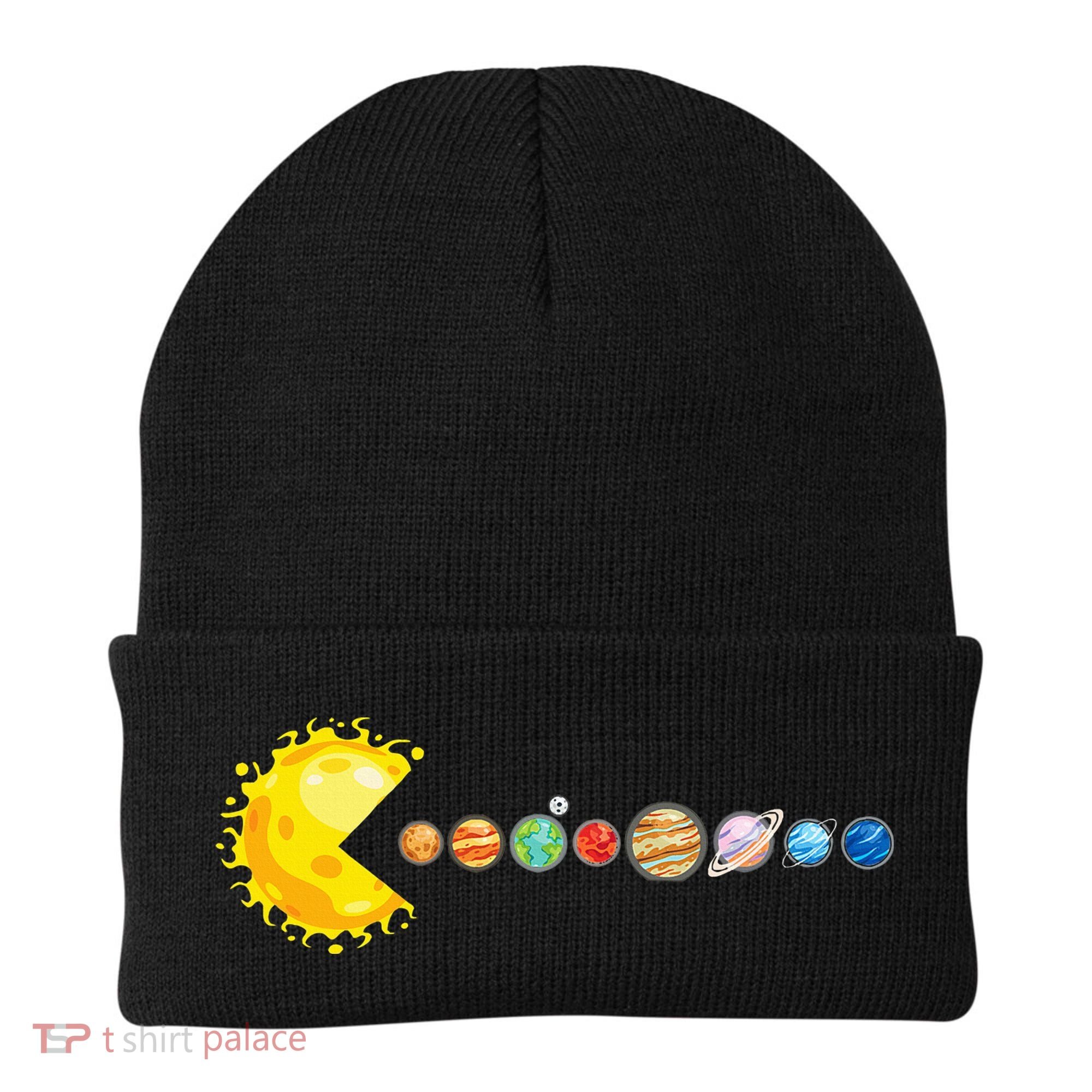 Planetary System Star Eating Planets Sun Funny Astronomy Beanie