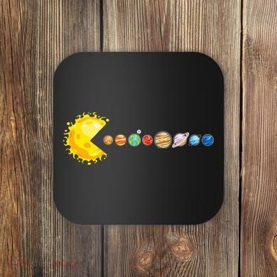 Planetary System Star Eating Planets Sun Funny Astronomy Coaster