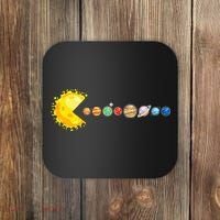 Planetary System Star Eating Planets Sun Funny Astronomy Coaster thumb 0