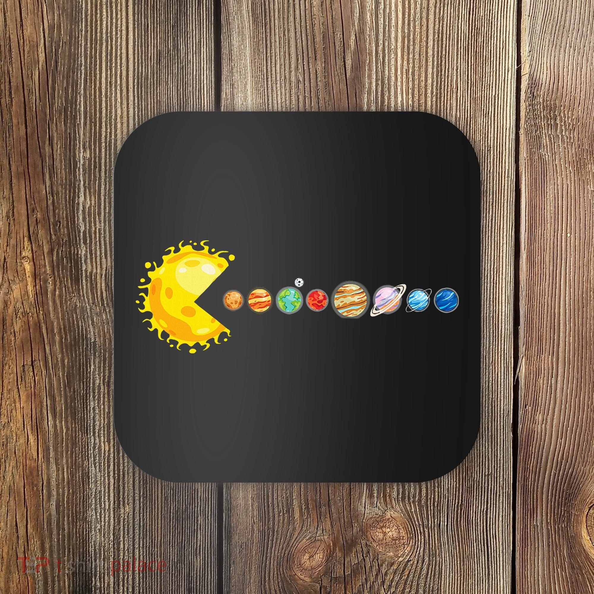 Planetary System Star Eating Planets Sun Funny Astronomy Coaster