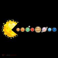 Planetary System Star Eating Planets Sun Funny Astronomy Mousepad thumb 1