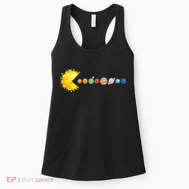Planetary System Star Eating Planets Sun Funny Astronomy Women's Tank Top