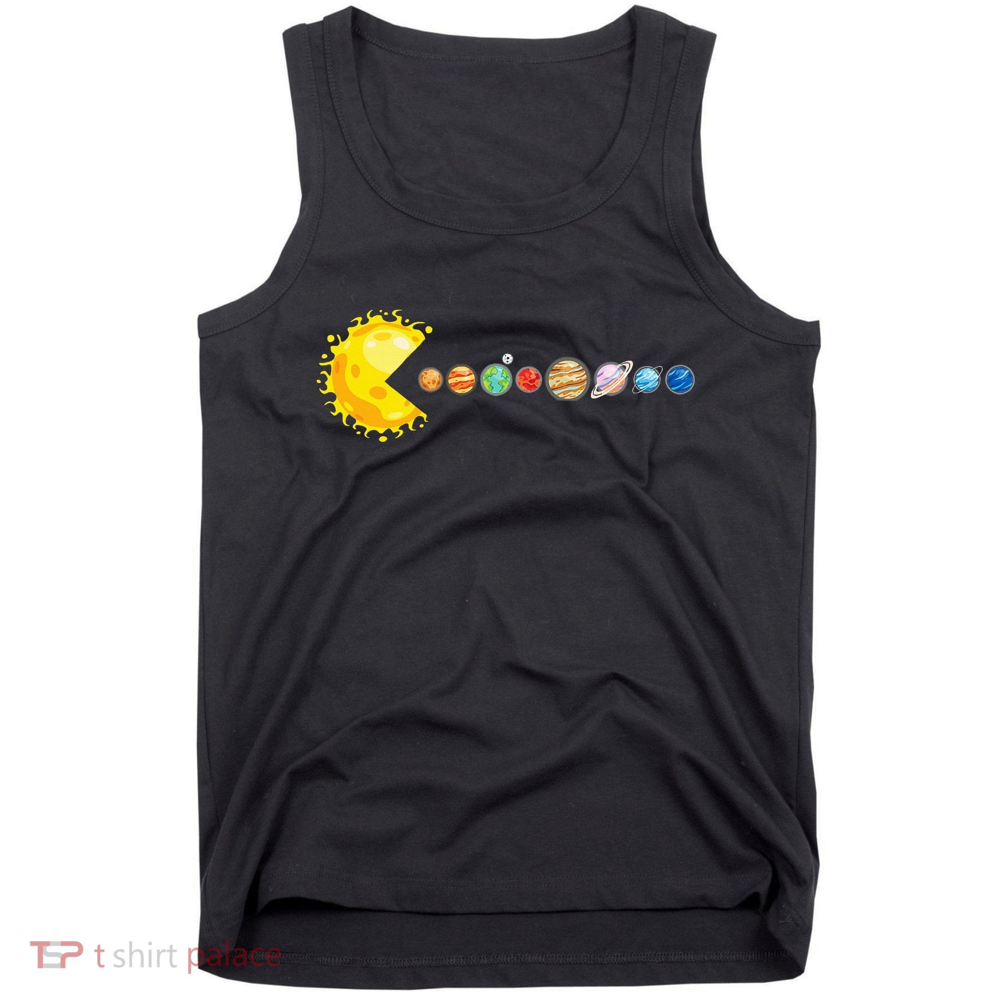 Planetary System Star Eating Planets Sun Funny Astronomy Tank Top
