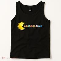 Planetary System Star Eating Planets Sun Funny Astronomy Tank Top thumb 2
