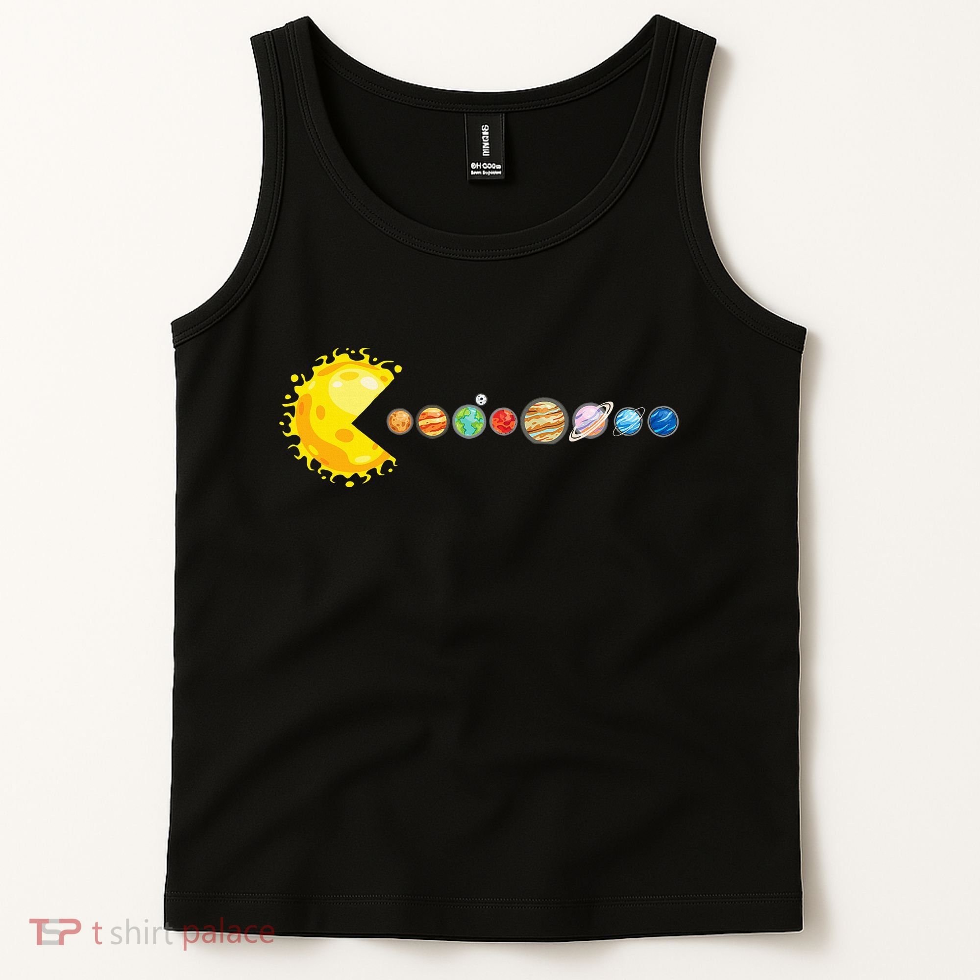 Planetary System Star Eating Planets Sun Funny Astronomy Tank Top