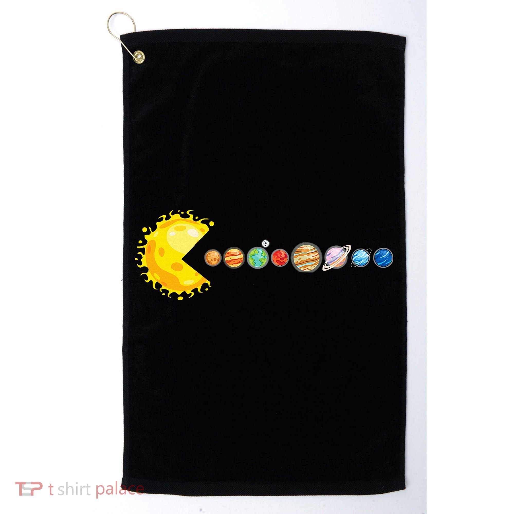 Planetary System Star Eating Planets Sun Funny Astronomy Golf Towel