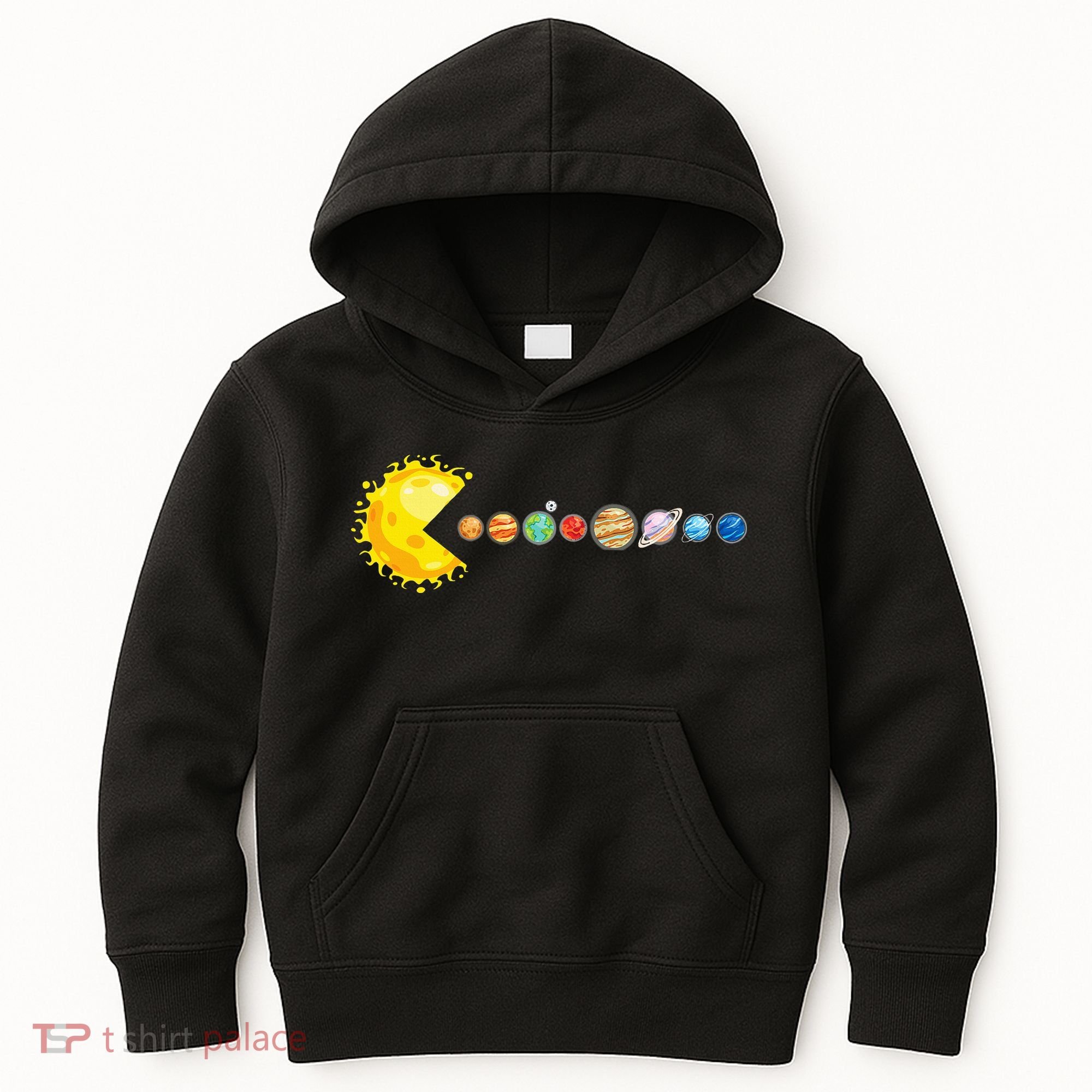 Planetary System Star Eating Planets Sun Funny Astronomy Kids Hoodie