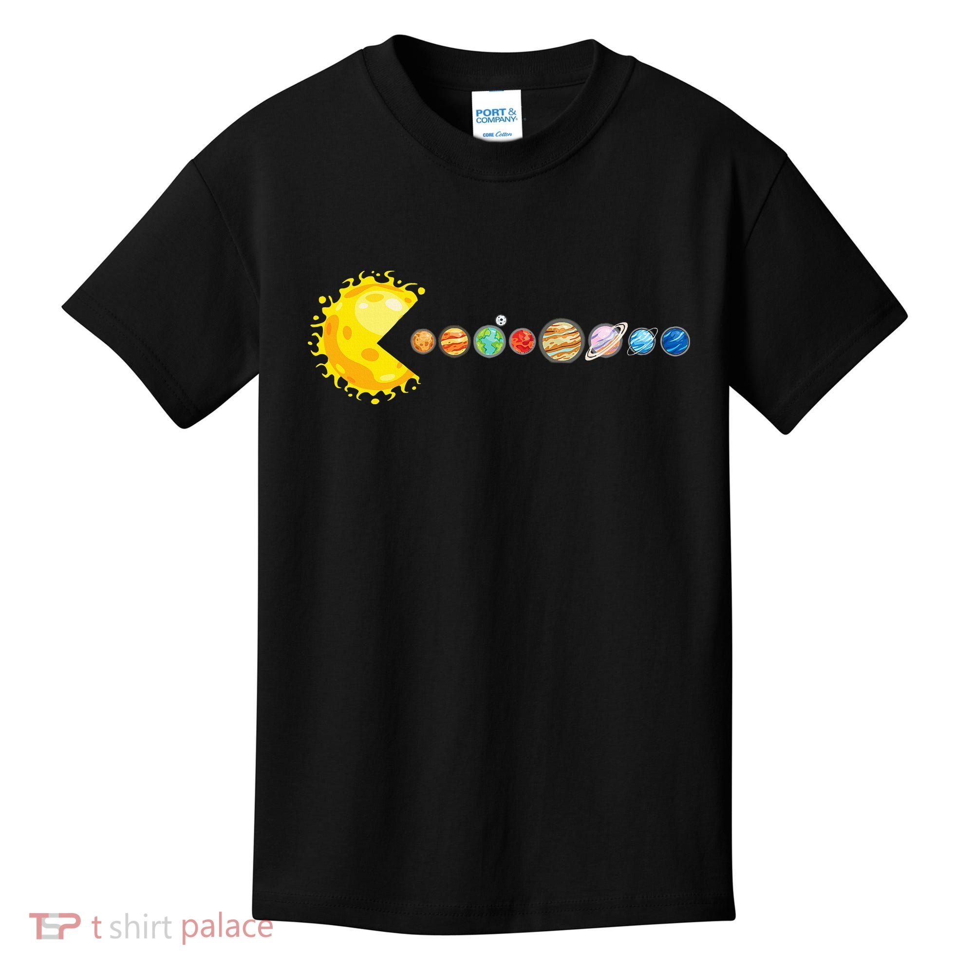 Planetary System Star Eating Planets Sun Funny Astronomy Kids T-Shirt
