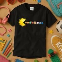 Planetary System Star Eating Planets Sun Funny Astronomy Kids T-Shirt thumb 3